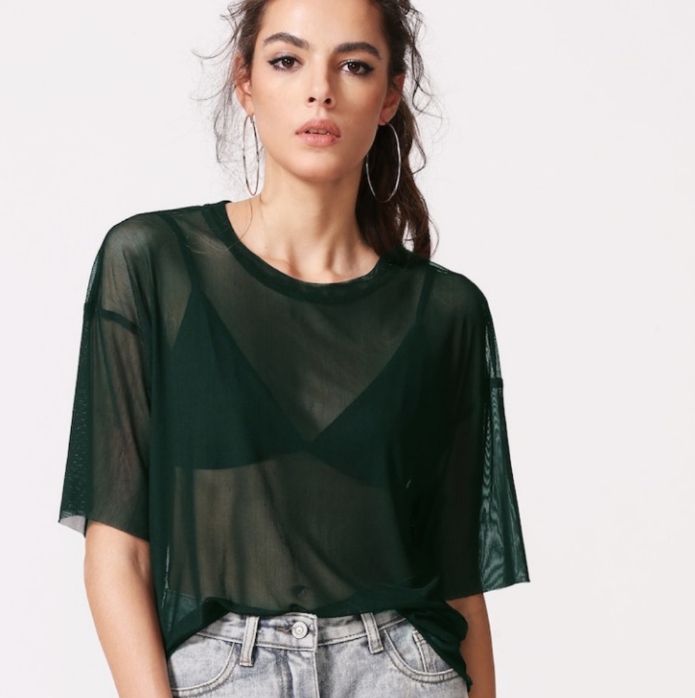 Transparent green tee